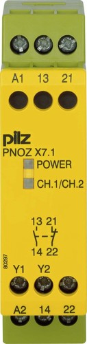 Pilz Not-Aus-Schaltgerät 24VAC/DC 1n/o 1n/c PNOZ X7.1 #774051