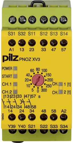 Pilz Not-Aus-Schaltgerät 300/24DC 3n/o 2n/o t PNOZ XV3 #774548