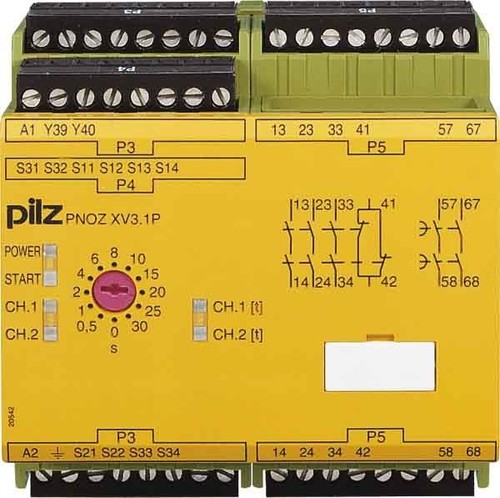 Pilz Not-Aus-Schaltgerät 300/24-240ACDC3no1nc PNOZ XV3.1P #777538