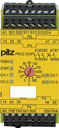 Pilz Not-Aus-Schaltgerät 30/24VDC 3n/o 2n/o t PNOZ XV3.3P #777511