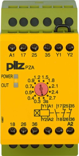 Pilz Zeitrelais anprechverz. 24VDC 1n/o 2n/c PZA 3 #774041