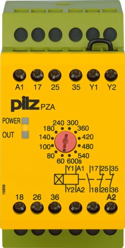 Pilz Zeitrelais anprechverz. 24VDC 1n/o 2n/c PZA 600 #774028