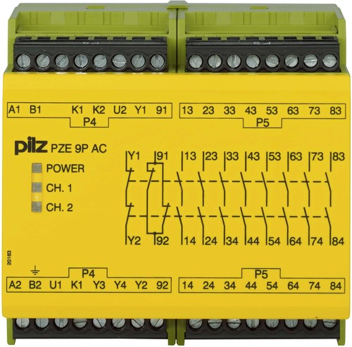 Pilz Kontakterweiterungsblock 24VACDC 100-240VACDC PZE 9P #777148