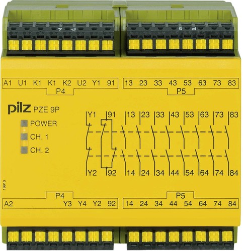 Pilz Kontakterweiterungsblock 24VACDC 8n/o 1n/c PZE 9P #787140