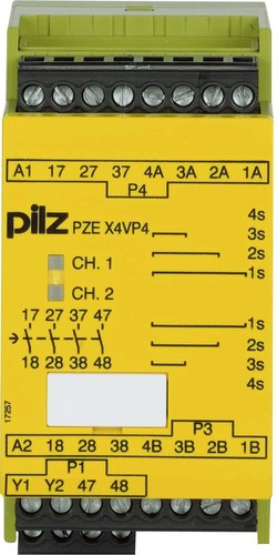 Pilz Kontakterweiterungsblock 24VDC 4n/o PZE X4VP4 #777586