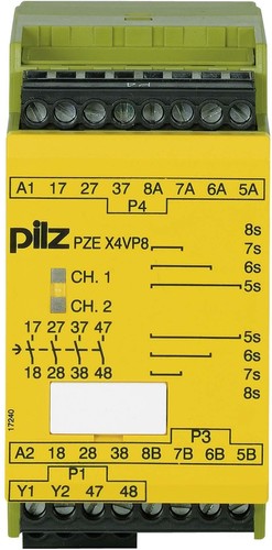 Pilz Kontakterweiterungsblock 24VDC 4n/o PZE X4VP8 #777584