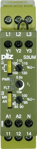 Pilz Spannungsüberwach.relais 24VDC UM 440/480VAC S3UM #837285