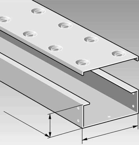 Pflitsch Kabelkanal-Körper+Deckel vz,grund,L=2000mm KD20 50/50