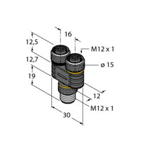 Turck Zweifachverteiler YB2-FSM5-2FKM5.4