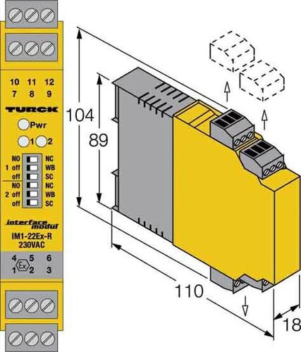 Turck Trennschaltverstärker IM1-22EX-R/230VAC