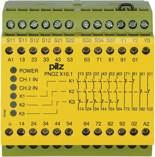 Pilz Not-Aus-Schaltgerät 230-240AC6n/o4nc6LED PNOZ X10.1 #774746