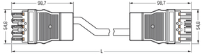 WAGO GmbH & Co. KG konfekt.Verbindungsleitung Eca,Buchse Stecker 771-8995/018-801