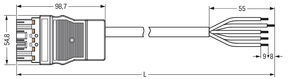 WAGO GmbH & Co. KG konfekt. Anschlussleitung Eca,Stecker 771-8995/218-801