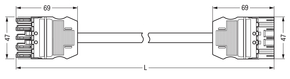 WAGO GmbH & Co. KG konfekt.Verbindungsleitung Cca,Buchse Stecker 771-9385/067-801