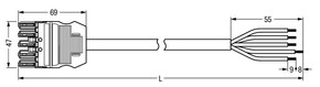 WAGO GmbH & Co. KG konfekt. Anschlussleitung Cca,Buchse 771-9385/167-802