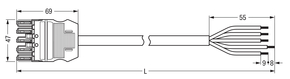 WAGO GmbH & Co. KG konfekt. Anschlussleitung Cca,Buchse 771-9385/167-802