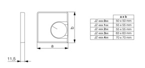 Alre-it Abdeckung 50x50mm perlws.gl.RAL1013 JZ-021.010