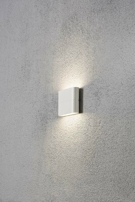 Gnosjö Konstsmide AL LED-Wandleuchte weiß, aluminium 7972-250