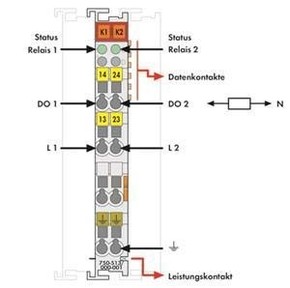 WAGO GmbH & Co. KG Relaisausgangsklemme 2-Kanal 750-513/000-001