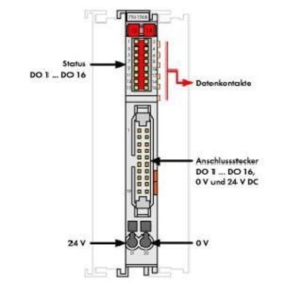 WAGO GmbH & Co. KG Digital Ausgangsklemme 16-Kanal 24VDC 0,5A 750-1500
