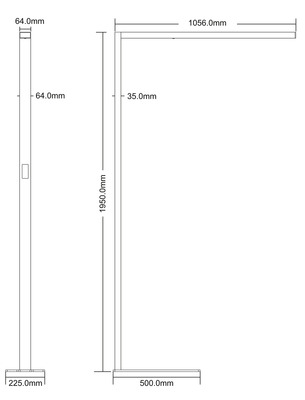 Abalight LED-Stehleuchte 3000-6000K dimmbar PRIMO2555-830-860VRS