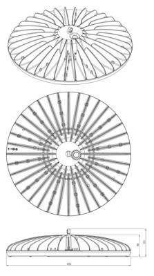 Abalight LED-Hallenstrahler HT80 4000K 120Gr SUN-HT80-840-D120CG