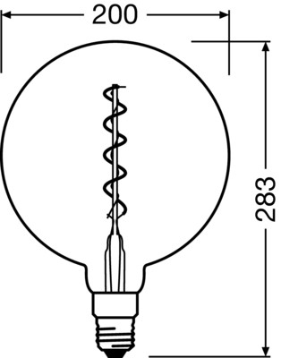 Osram LAMPE LED-Vintage-Lampe E27, 818 1906LEDBGLBD5W818FSM