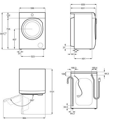 Electrolux AEG MDA Waschautomat L6FBF40408