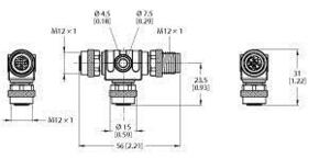 Turck Zweifachverteiler FSM-2FKM57