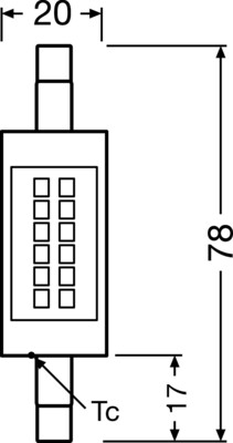 Osram LAMPE LED-Lampe 78mm R7s, 827 SLIML.R7s78.06062700