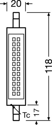 Osram LAMPE LED-Lampe 118mm R7s, 827 SLIMR7s11810011W2700