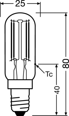 Osram LAMPE LED-Lampe E14 827, SPC.T26 SPCT26556.5W2700KE14