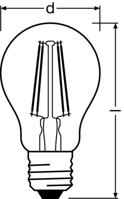 Osram LAMPE LED-Lampe E27 827, 3-step-dim SSTCLASA607W2700KE27