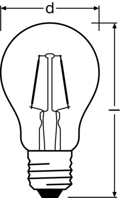 Osram LAMPE LED-Dekolampe E27 gelb STCLASA15300G2.52200