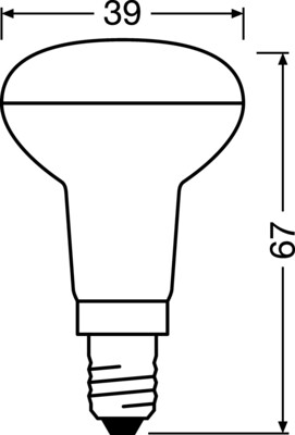 Osram LAMPE LED-Reflektorlampe R39 E14, 827 STR392536G1.5W2700K