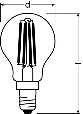 Osram LAMPE LED-Tropfenlampe E14 827/840 SSTCLASP404W827/840