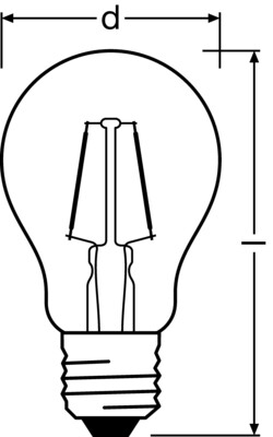 Osram LAMPE LED-Dekolampe E27 blau LEDSCLA152,5W/190230