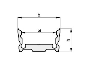 Radium Lampenwerk Aufbau-Aluminium-Profil 1m TRPA2511