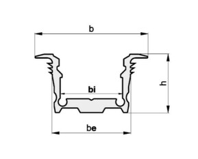 Radium Lampenwerk Einbau-Aluminium-Profil 3m TRPA2523