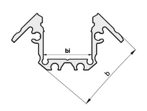 Radium Lampenwerk Aufbau-Aluminium-Profil 2m TRPA2532