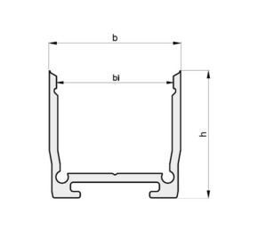 Radium Lampenwerk Aufbau-Aluminium-Profil 2m TRPA2542