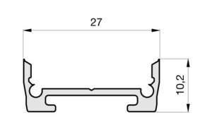 Radium Lampenwerk Aufbau-Aluminium-Profil 1m TRPA2551