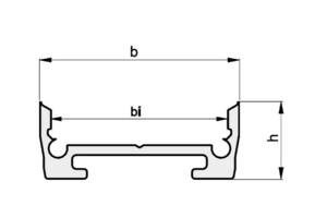 Radium Lampenwerk Aufbau-Aluminium-Profil 2m TRPA2552