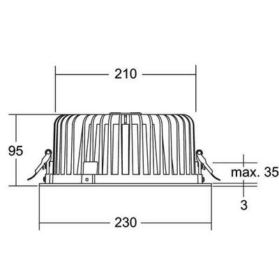 Brumberg Leuchten LED-Einbaudownlight 230 V 12553179