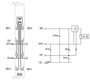 WAGO GmbH & Co. KG 4-Kanal-Digitalausgang DC 24 V,0,5 A,lgr 750-531/000-800