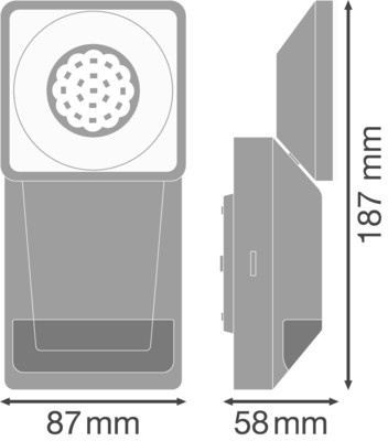 Ledvance LED-Strahler mit Sensor 4000K, grau EPROSPOTS8W840IP55DG