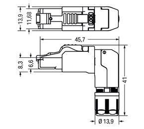 WAGO GmbH & Co. KG ETHERNET-Stecker RJ-45 Cat. 6A 750-979/000-021