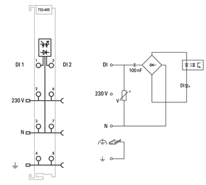 WAGO GmbH & Co. KG 2-Kanal-Digitaleingang AC 230 V,lichtgrau 753-405