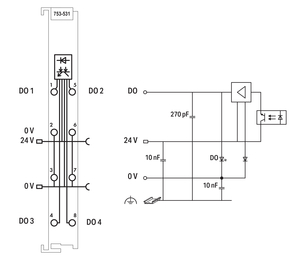 WAGO GmbH & Co. KG 4-Kanal-Digitalausgang DC 24 V,0,5 A 753-531/000-800