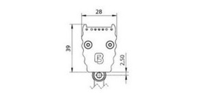 Barthelme LED-Wallwasher 24VDC 666mm 2700K 50x15Gr 626727502